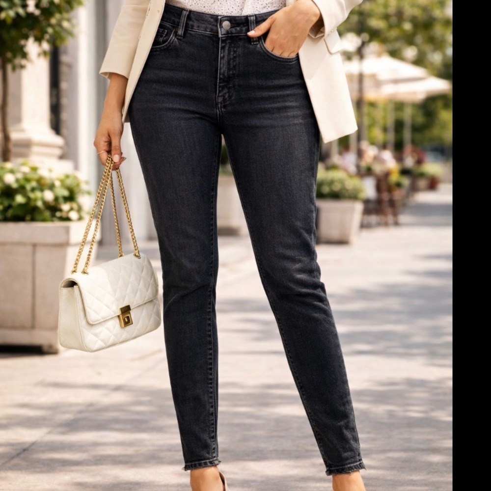 KanCan Signature Skye High Skinny Jeans Black‎ Wash Women's Size 25